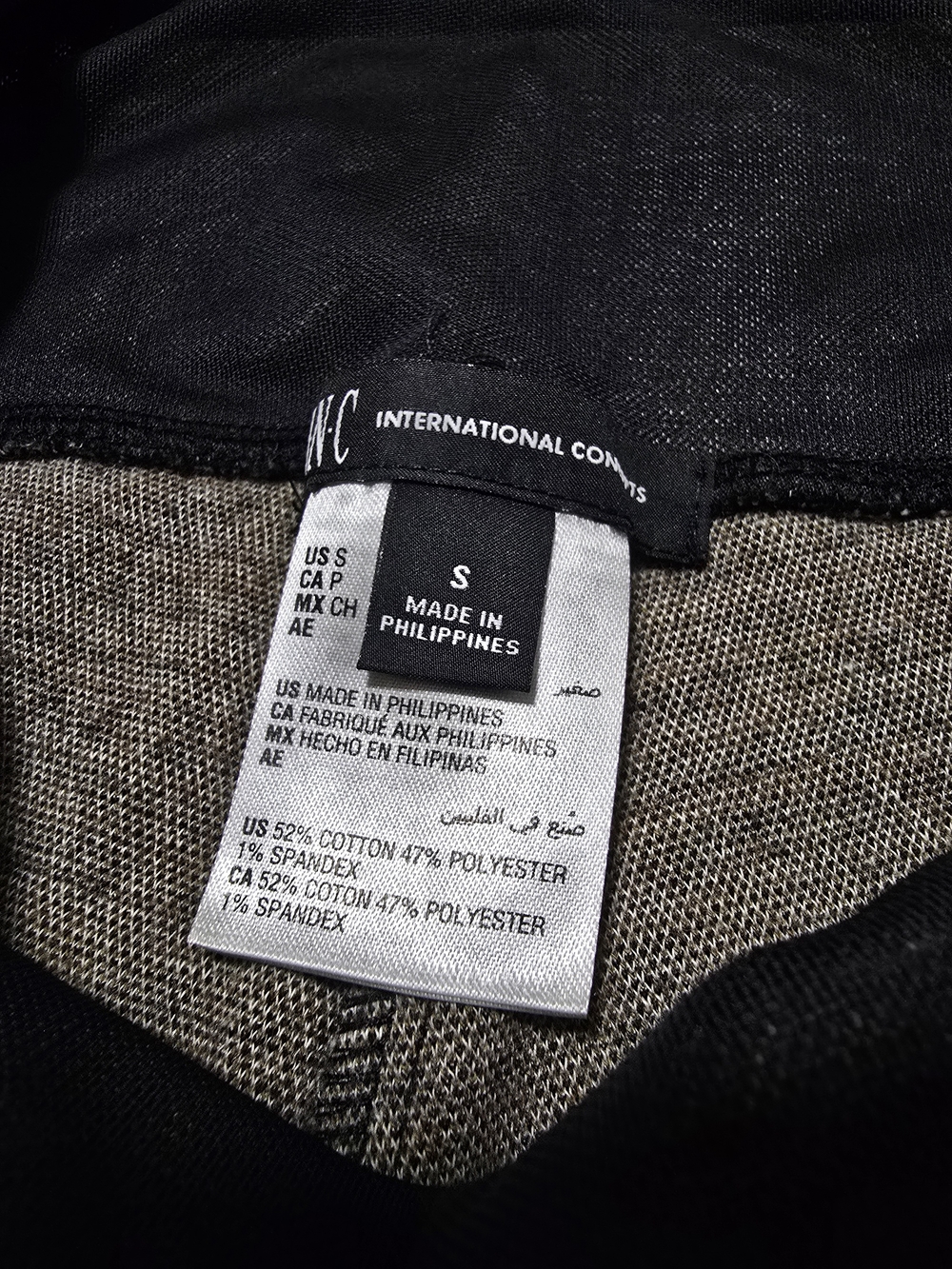 INC International Concepts Size Small Black & Tan Gingham Pull-on Pants/Leggings - Picture 8 of 8